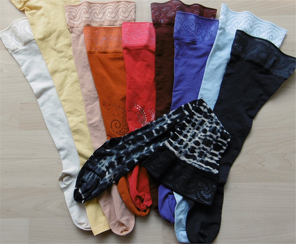Exemples de bas de compression, image indicative